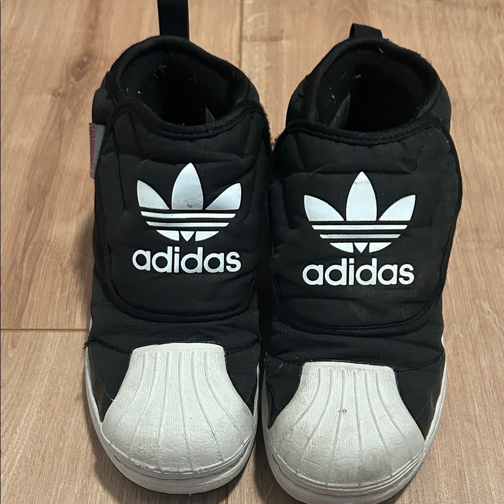 Adidas Kids Black and White Sneakers